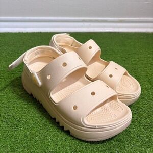 CROCS Hiker Xscape Festival Sandal Cream W 10 M 8 Avant Garde Chunky Platform